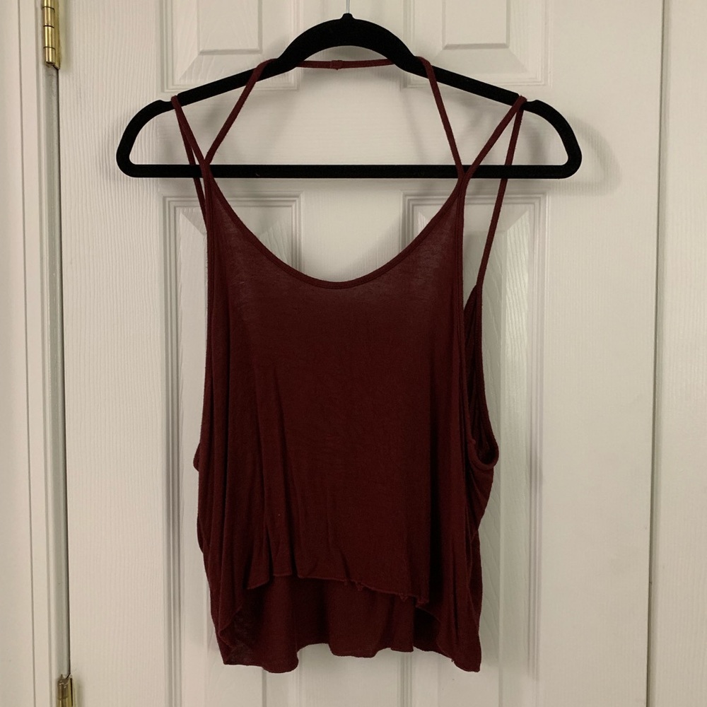 Burgundy Low-Back Tank